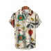 Men's Mid 1950s Modern Print Short Sleeve Shirt